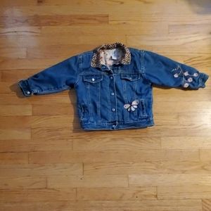 Gap girls embroidered jean jacket